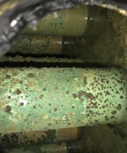 Inside a scaled cylinder (calorifier)